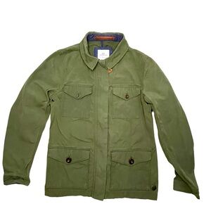 Vineyard Vines women’s size XXS army green canvas zip jacket/pockets/preppy